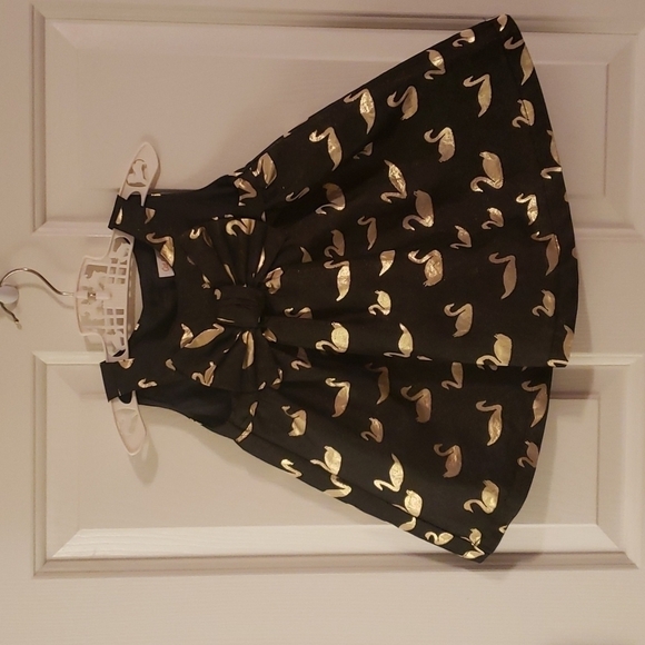 Cat & Jack Black/Gold Swan Dress - Picture 1 of 9